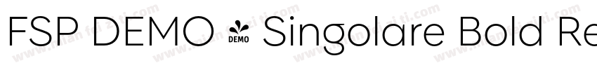 FSP DEMO - Singolare Bold Regular字体转换